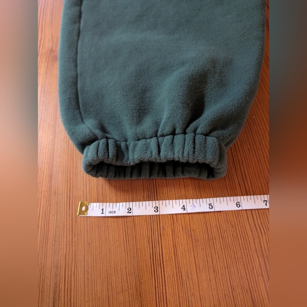 Madewell MWL Betterterry Oversized Sweatpants XL Deep Forest Green - Picture 5 of 12
